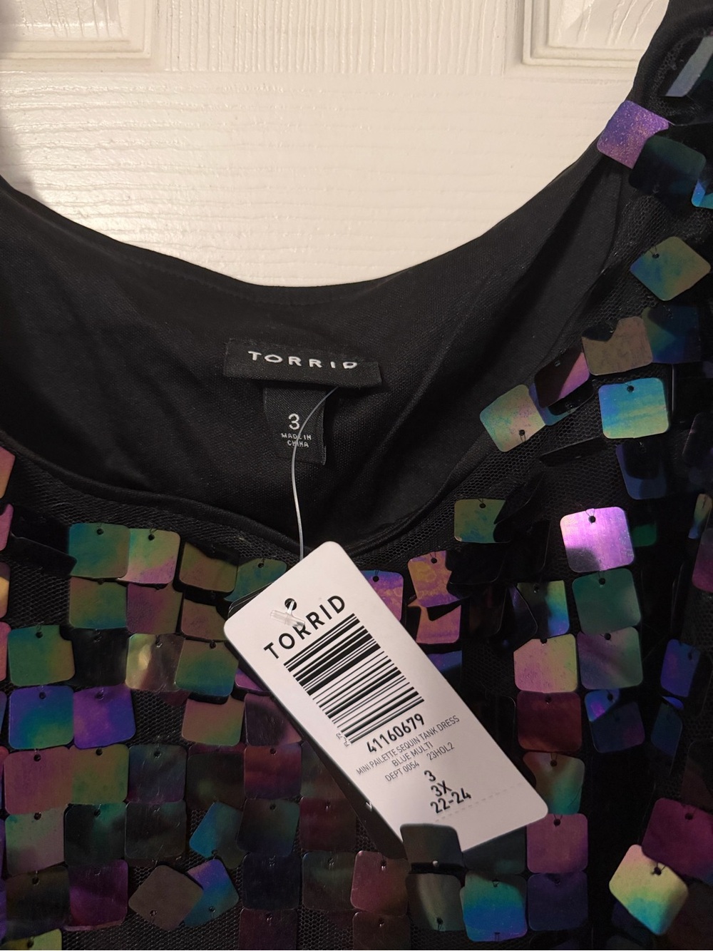 torrid Black Iridescent Sequin Party Dress - Picture 2 of 2